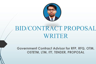prepare winning bid proposal, rfp and rfq for tender