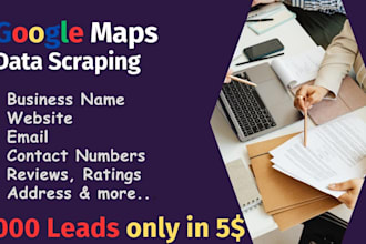 scrape google map data for lead generation, b2b data extraction