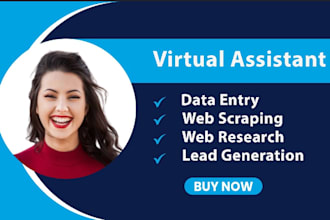be your virtual assistant for data entry, web research, and lead generation