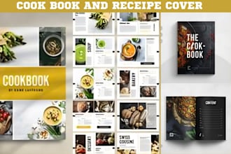 design amazing cookbook, recipe book, healthy recipes, food recipes cookbook