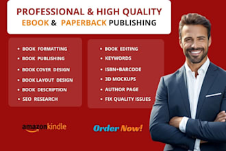 publish your  book for amazon kindle kdp