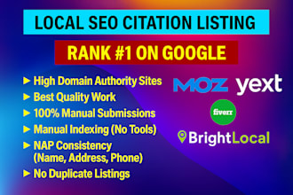 rank your business with local citations upto 350 directories