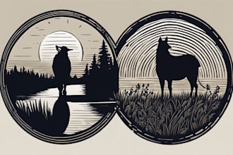 draw illustrations using linocut technique