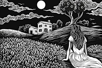 create artistic linocut illustration in my style