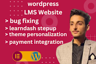 develop wordpress lms website and learndash lms