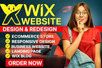 create business wix website design, update it or redesign wix website