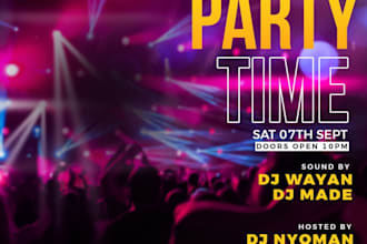 create party flyer, dj ,event, concert and night club flyer