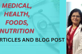 write medical articles or medical blog posts as a doctor