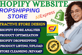 design build shopify store shopify clothing website and pet product  store