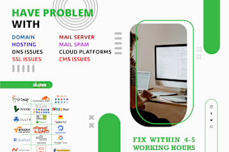 fix hosting issue, server issue, domain issue cpanel issue