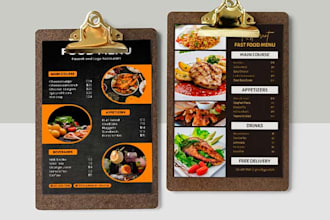 do cafe menu or leaflet design, digital,  menu design, price list