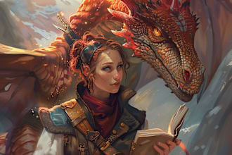 do concept art for characters, dragons and monsters