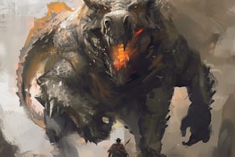 do concept art for characters, dragons and monsters