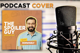 do unique and attractive podcast cover art and podcast thumbnails