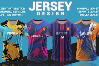 custom design of football, soccer, esports, cricket team jersey