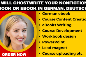 be your german ebook writer on any topic, german ghostwriter, ebook, lead magnet