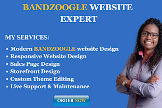 design and redesign a bandzoogle website for musician and dj