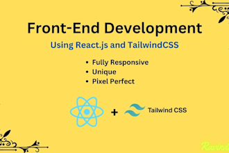 create frontend using react and tailwindcss