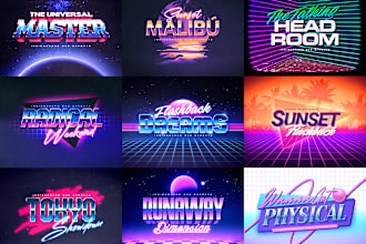 make a synthwave logo in the futuristic style of the 80s