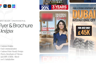design a professional business flyer or brochure for your brand