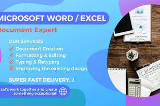 create, edit, design, format microsoft ms word documents