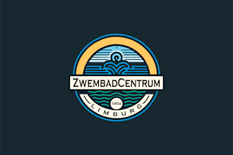 do modern, professional, pool construction company logo
