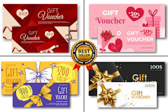 design eyecatching attractive gift voucher, gift card, gift certificate design
