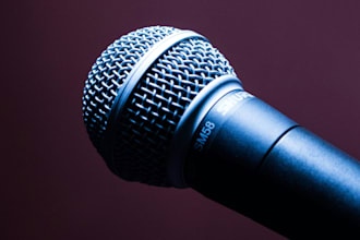 record a voice over in english with east european accent