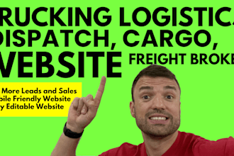 create logistics, trucking, dispatch, broker, website