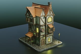 create low poly 3d models for your game,websites