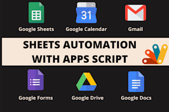 app script automation, google sheets,  drive, docs, forms, vba macro expert
