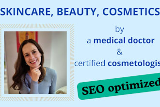 write SEO optimized skincare, dermatology, beauty content
