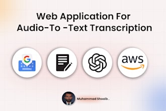 develop transcription web application and ai integration
