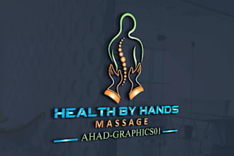 design massage spa, yoga health logo for your business