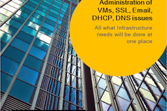do administration of windows and linux server, ms exchange, dns and dhcp