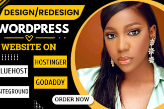 design wordpress website on hostinger, godaddy, bluehost, siteground, ionos