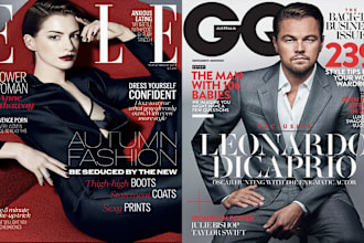 design professional magazine cover and catalog