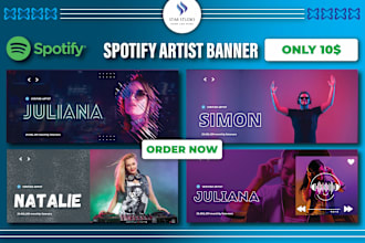 do design eye catching spotify artist banner, ads for you