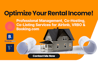 manage co list co host ur airbnb property, vrbo and booking com business