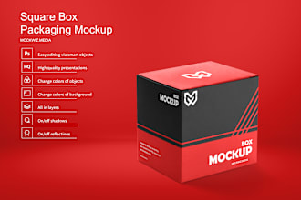do packaging mockup PSD with smart object layer