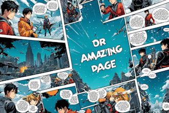 draw amazing comic or manga page with my style