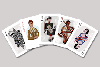 design custom playing cards with unique illustrations