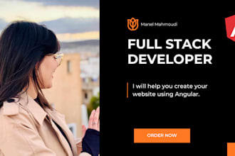 develop your front end website using angular or react