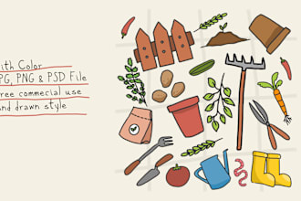 create doodle illustrations in a hand drawn style