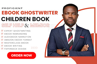 be ebook ghostwriter, ebook writer, self help book, audio book, rebrand ebook