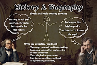 ghostwrite a well researched history and biography ebook