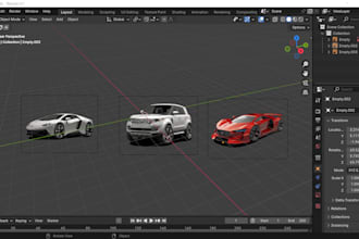 do 3d car modeling, 3d vehicle, 3d rendering, car wrap design, 3d truck