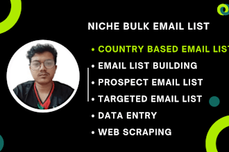 do niche targeted bulk email list, data entry, and web research