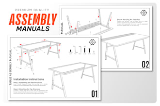 create professional product assembly instructions and instruction manual