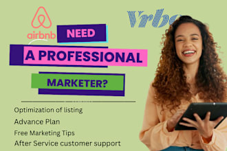 promote airbnb, booking, vrbo listing with advance marketing and optimization